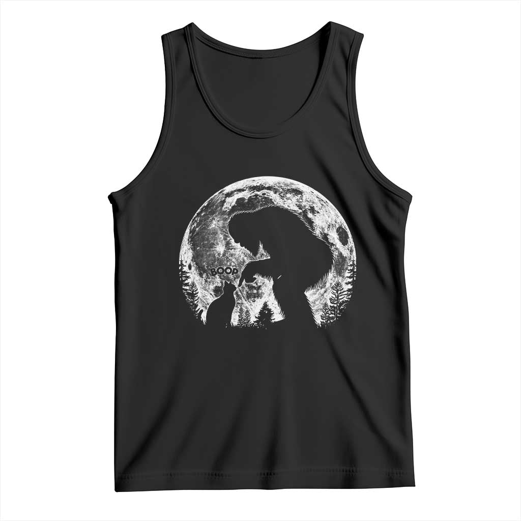Fun Hand Boop Nose Bigfoot Cat Tank Top Sasquatch Full Moon TS10 Black Print Your Wear