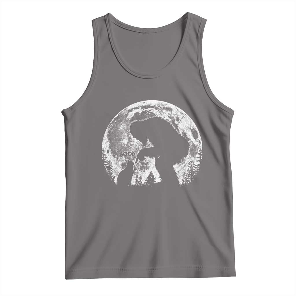 Fun Hand Boop Nose Bigfoot Cat Tank Top Sasquatch Full Moon TS10 Deep Heather Print Your Wear