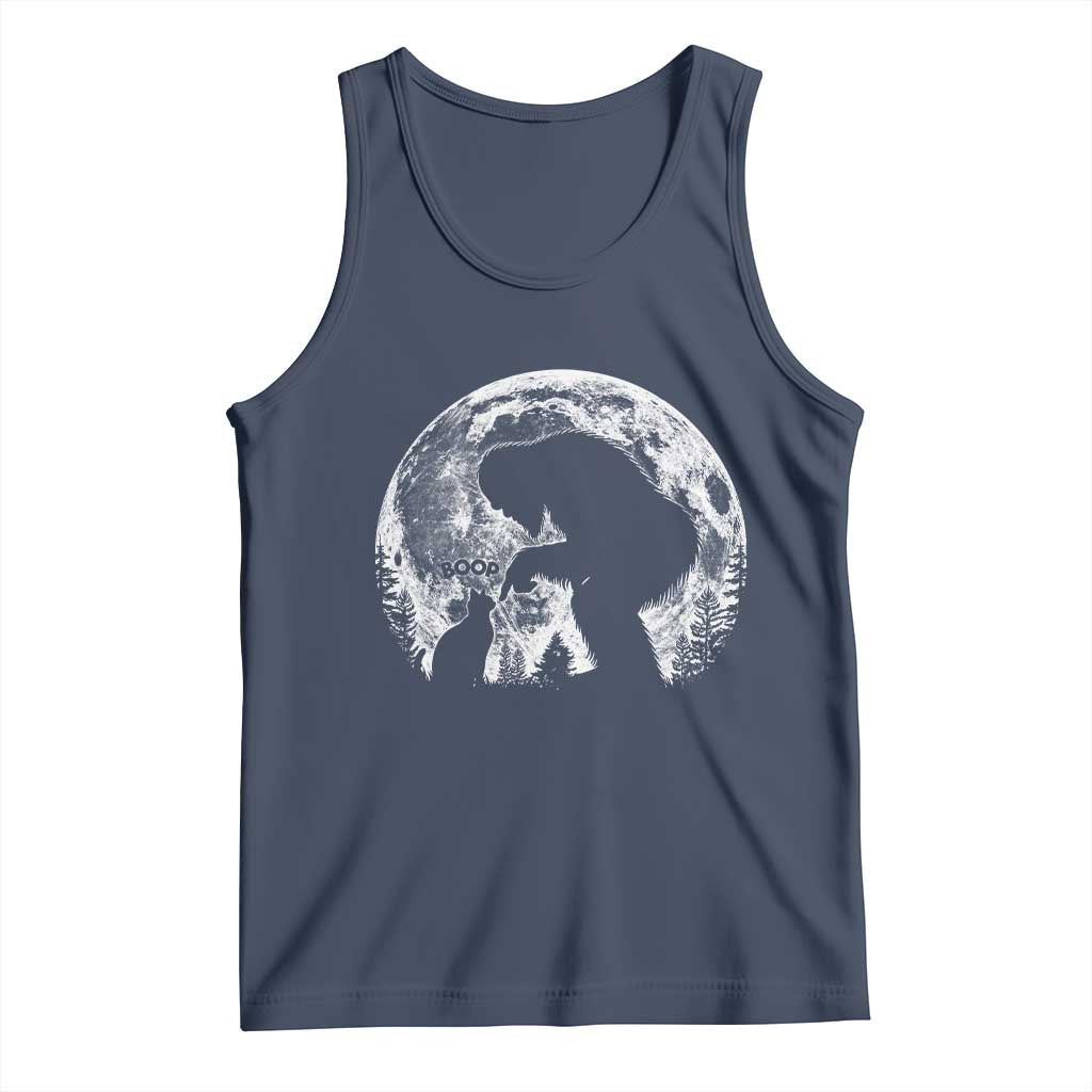 Fun Hand Boop Nose Bigfoot Cat Tank Top Sasquatch Full Moon TS10 Navy Print Your Wear