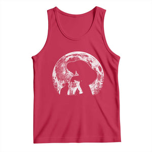 Fun Hand Boop Nose Bigfoot Cat Tank Top Sasquatch Full Moon TS10 Red Print Your Wear