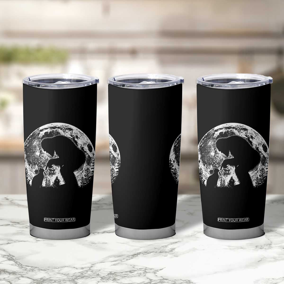 Fun Hand Boop Nose Bigfoot Cat Tumbler Cup Sasquatch Full Moon TS10 Print Your Wear
