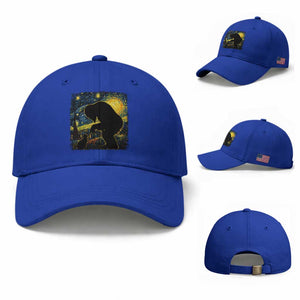 Fun Hand Boop Nose Bigfoot Cat Baseball Cap Sasquatch Starry Night Van Gogh TS10 Baseball Cap Universal Fit Royal Blue Print Your Wear
