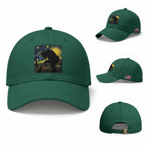 Fun Hand Boop Nose Bigfoot Cat Baseball Cap Sasquatch Starry Night Van Gogh TS10 Baseball Cap Universal Fit Irish Green Print Your Wear