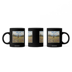 Retro Bigfoot Wildflower Coffee Mug Vintage Sasquatch Funny Cryptid TS10 Print Your Wear