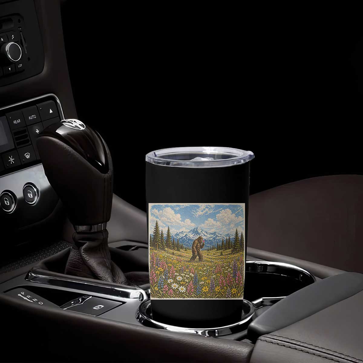 Retro Bigfoot Wildflower Tumbler Cup Vintage Sasquatch Funny Cryptid TS10 Print Your Wear