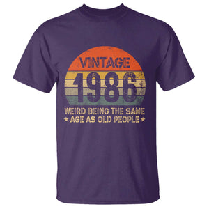 40th Birthday T Shirt Retro 1986 Weird Being The Same Age As Old People TS10 Purple Print Your Wear