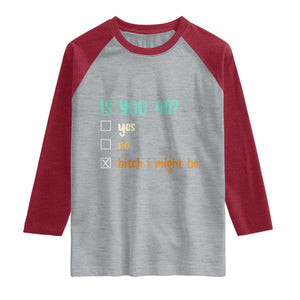 40th Birthday Raglan Shirt Funny Is You 40 Gift Idea 40 Year Old TS10 Heather Gray Heather Red Print Your Wear