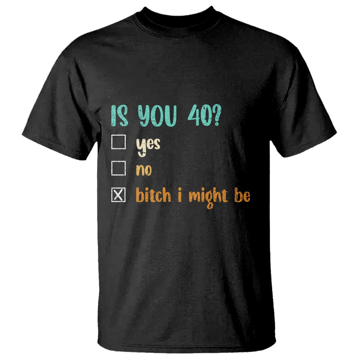 40th Birthday T Shirt Funny Is You 40 Gift Idea 40 Year Old TS10 Black Print Your Wear