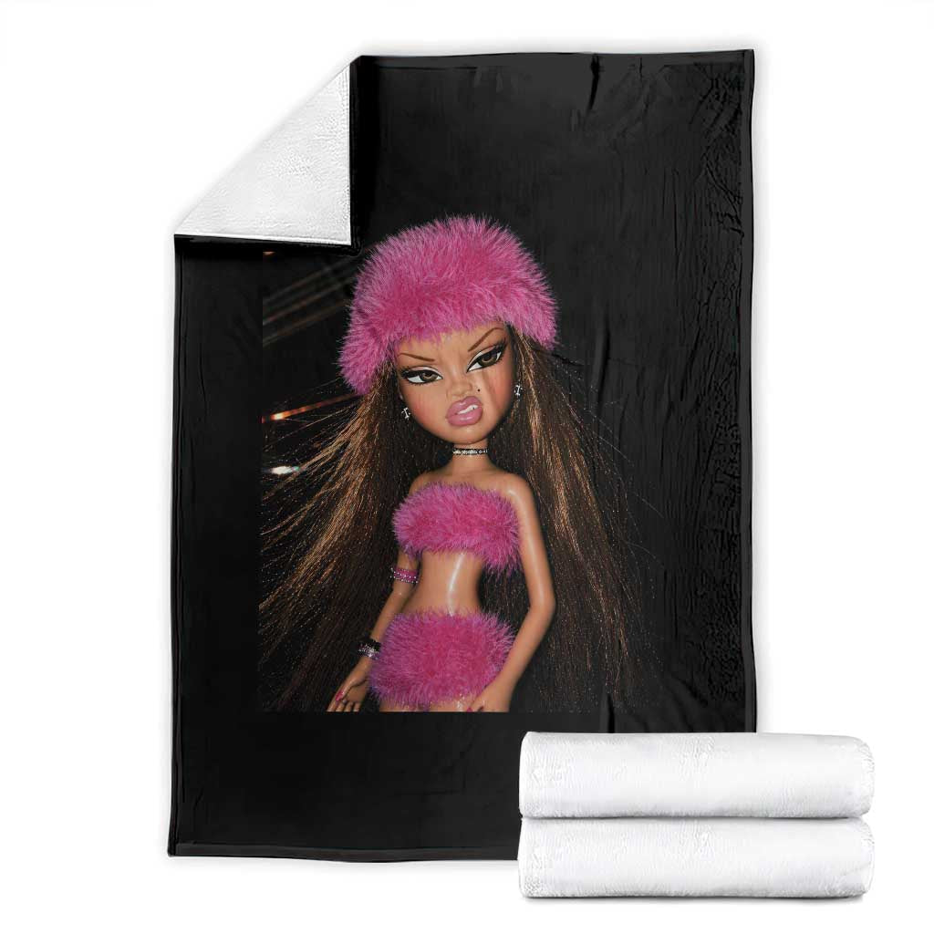 Funny Disgusting Doll Face Meme Throw Blanket Expression Hilarious Sarcastic TS10 Black Print Your Wear
