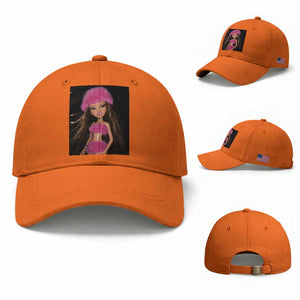 Funny Disgusting Doll Face Meme Baseball Cap Expression Hilarious Sarcastic TS10 Baseball Cap Universal Fit Orange Print Your Wear