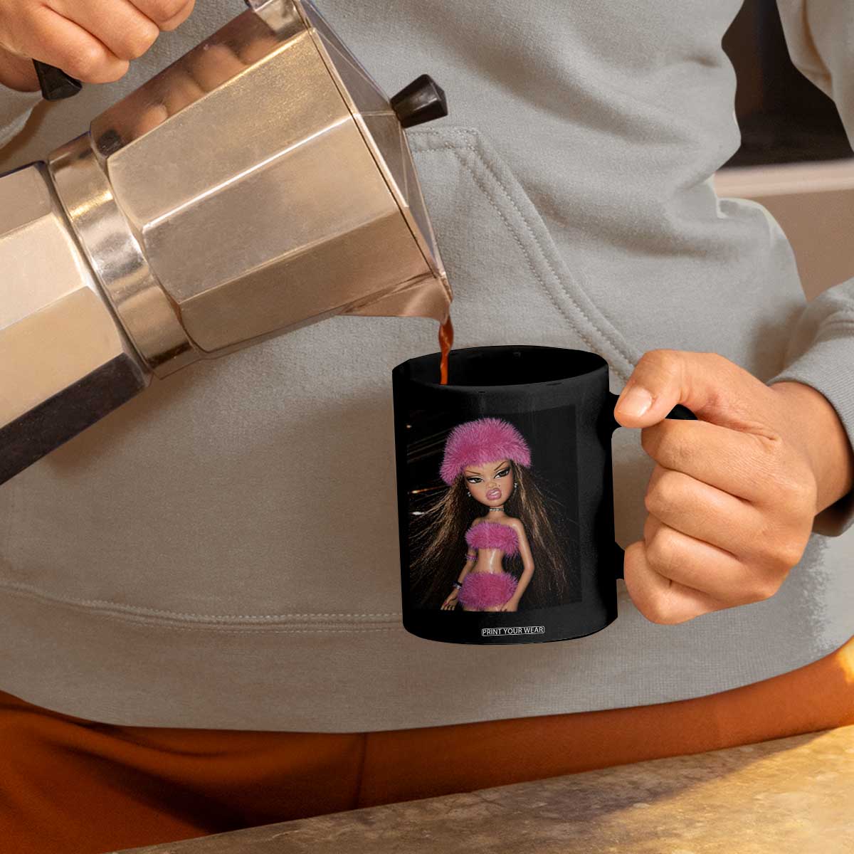 Funny Disgusting Doll Face Meme Coffee Mug Expression Hilarious Sarcastic TS10 Print Your Wear
