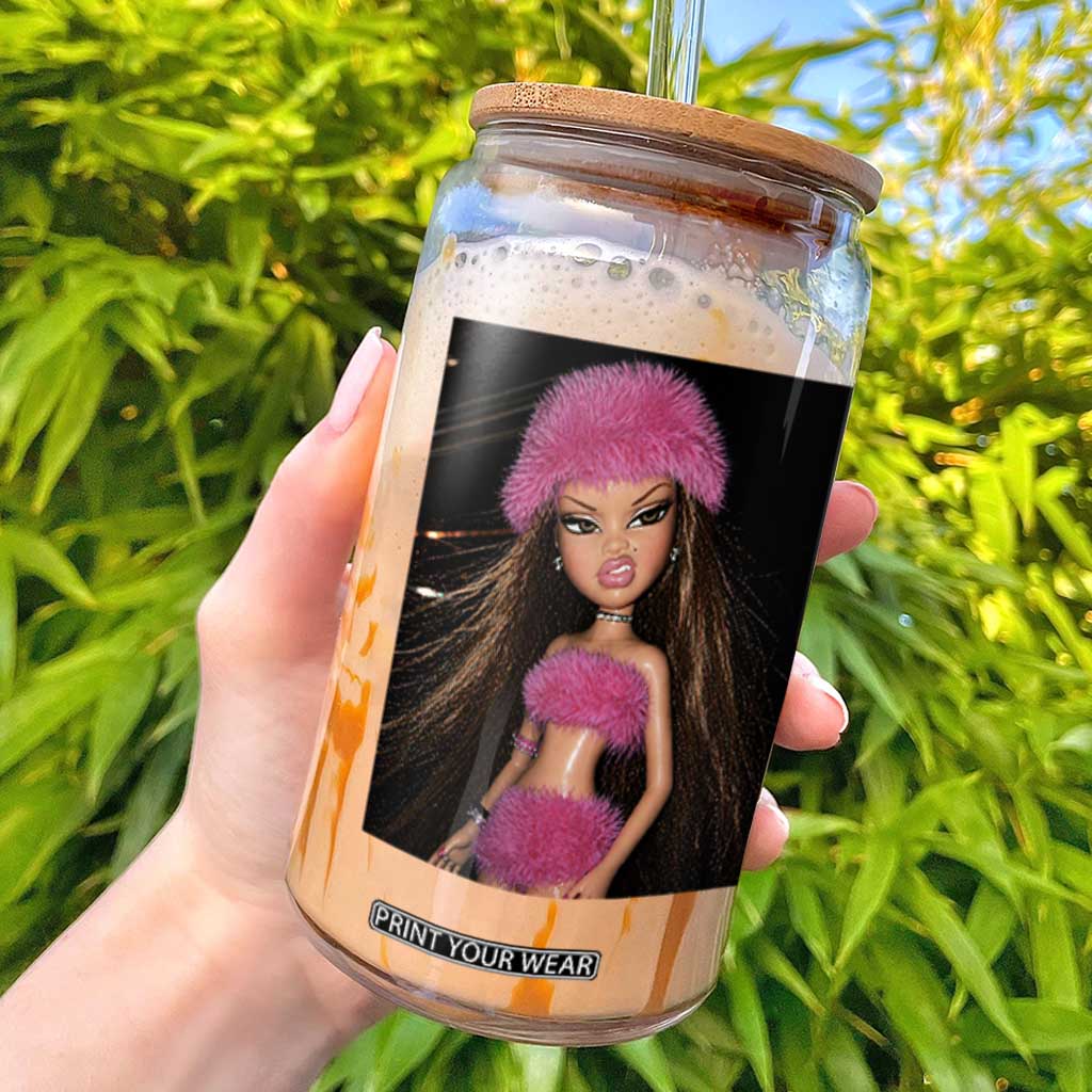 Funny Disgusting Doll Face Meme Glass Can Expression Hilarious Sarcastic TS10 Black Print Your Wear