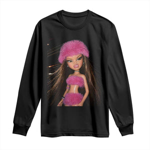 Funny Disgusting Doll Face Meme Long Sleeve Shirt Expression Hilarious Sarcastic TS10 Black Print Your Wear