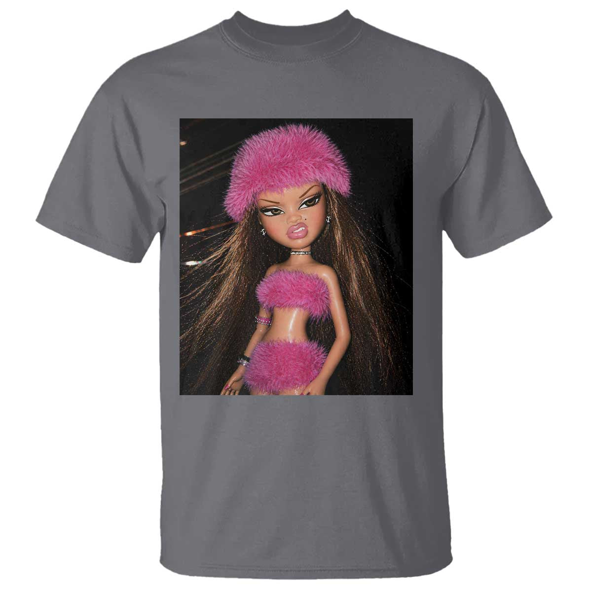 Funny Disgusting Doll Face Meme T Shirt Expression Hilarious Sarcastic TS10 Charcoal Print Your Wear