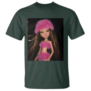 Funny Disgusting Doll Face Meme T Shirt Expression Hilarious Sarcastic TS10 Dark Forest Green Print Your Wear