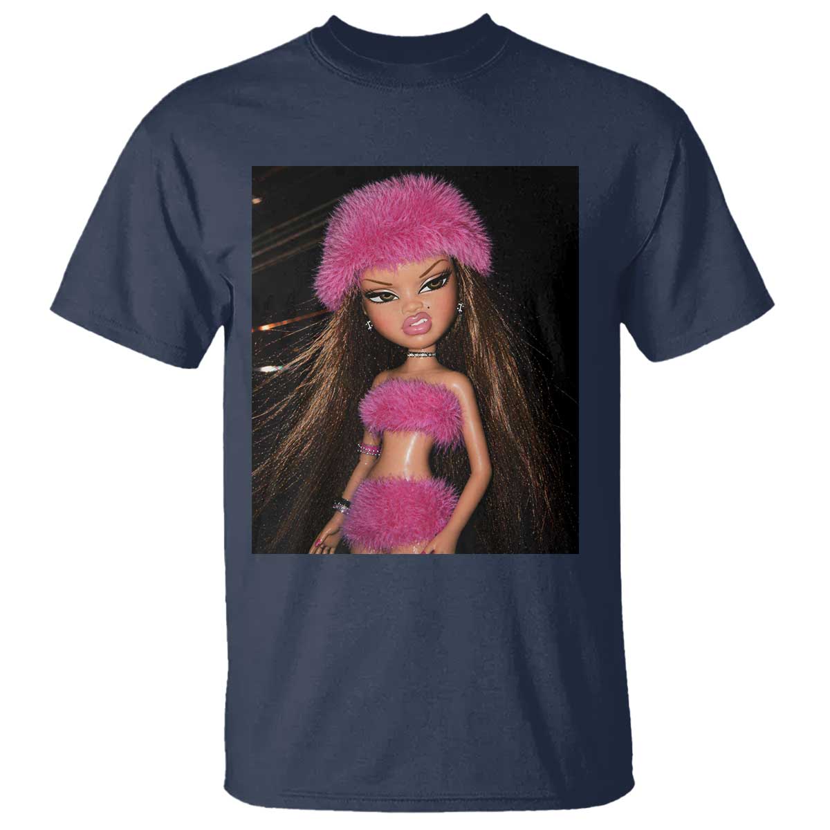 Funny Disgusting Doll Face Meme T Shirt Expression Hilarious Sarcastic TS10 Navy Print Your Wear