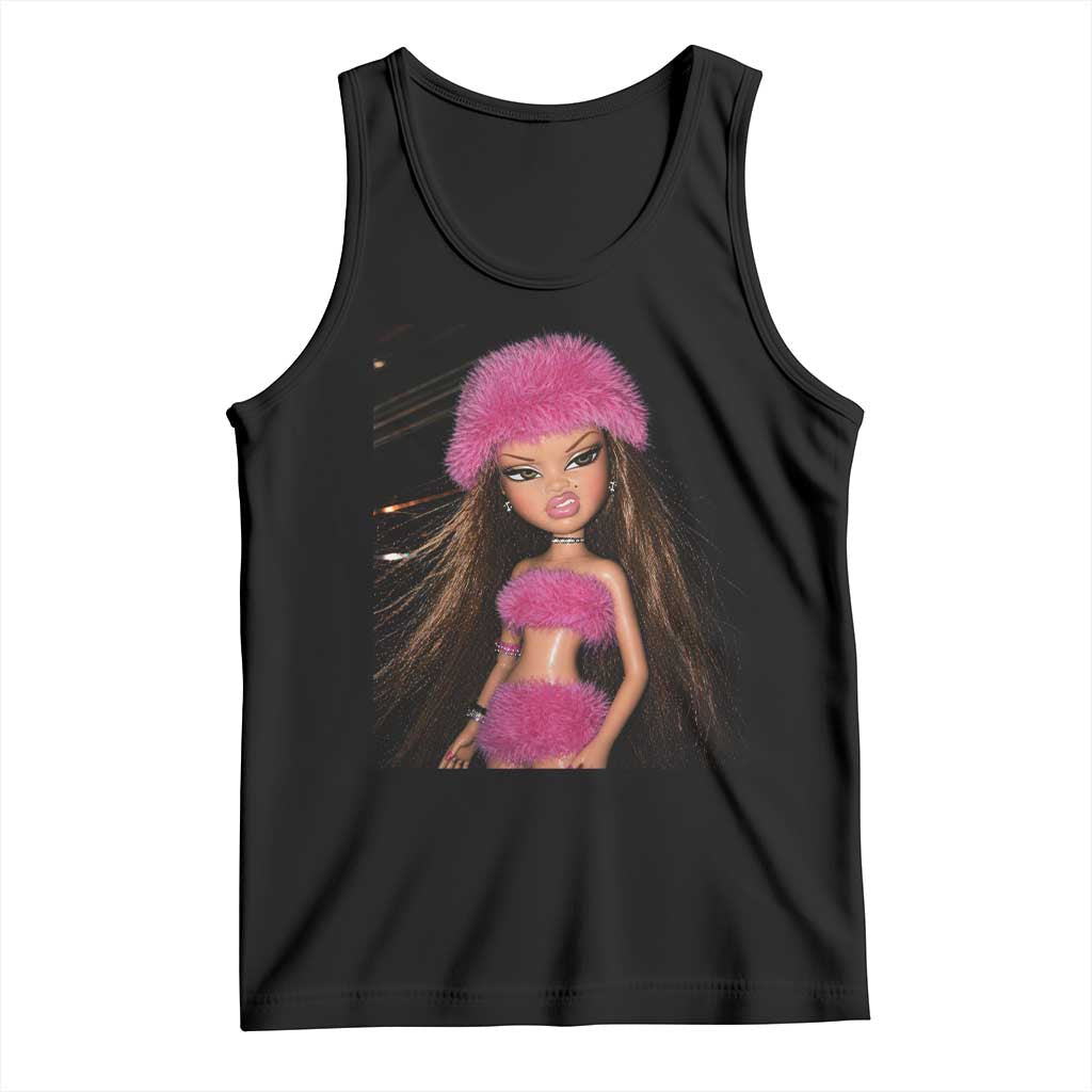 Funny Disgusting Doll Face Meme Tank Top Expression Hilarious Sarcastic TS10 Black Print Your Wear