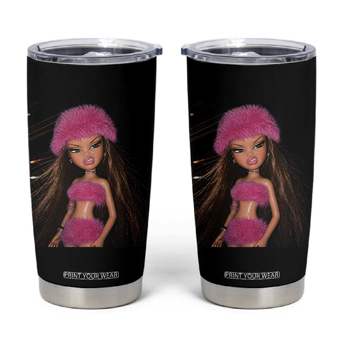 Funny Disgusting Doll Face Meme Tumbler Cup Expression Hilarious Sarcastic TS10 Black Print Your Wear