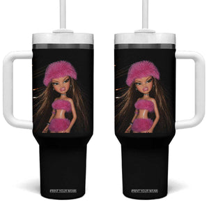Funny Disgusting Doll Face Meme Tumbler With Handle Expression Hilarious Sarcastic TS10 One Size: 40 oz Black Print Your Wear