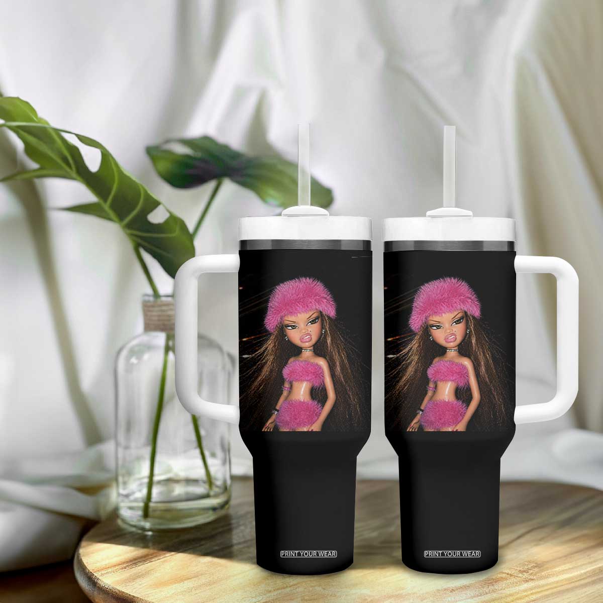 Funny Disgusting Doll Face Meme Tumbler With Handle Expression Hilarious Sarcastic TS10 Print Your Wear