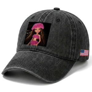 Funny Disgusting Doll Face Meme Washed Cotton Baseball Cap Expression Hilarious Sarcastic TS10 Print Your Wear