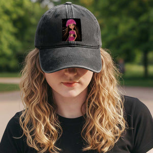 Funny Disgusting Doll Face Meme Washed Cotton Baseball Cap Expression Hilarious Sarcastic TS10 Print Your Wear