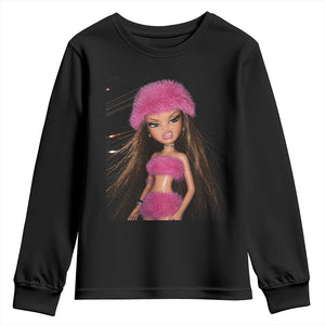 Funny Disgusting Doll Face Meme Youth Sweatshirt Expression Hilarious Sarcastic TS10 Black Print Your Wear