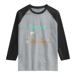 80th Birthday Raglan Shirt Funny Is You 80 Gift Idea 80 Year Old TS10 Heather Gray Black Print Your Wear