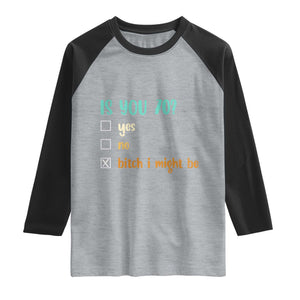 70th Birthday Raglan Shirt Funny Is You 70 Gift Idea 70 Year Old TS10 Heather Gray Black Print Your Wear