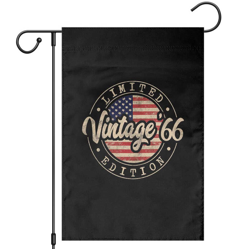 Vintage 1966 Stamp Garden Flag Funny 60th Birthday USA Flag 60 Year Old Bday TS10 Black Print Your Wear