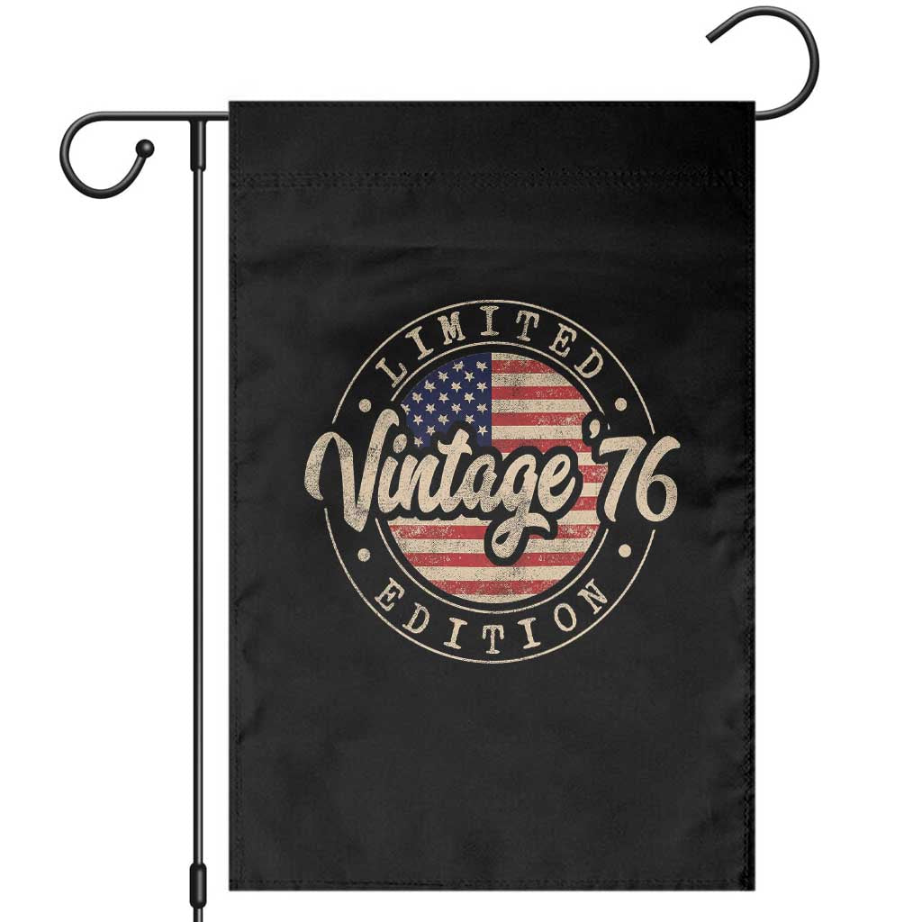 Vintage 1976 Stamp Garden Flag Funny 50th Birthday USA Flag 50 Year Old Bday TS10 Black Print Your Wear