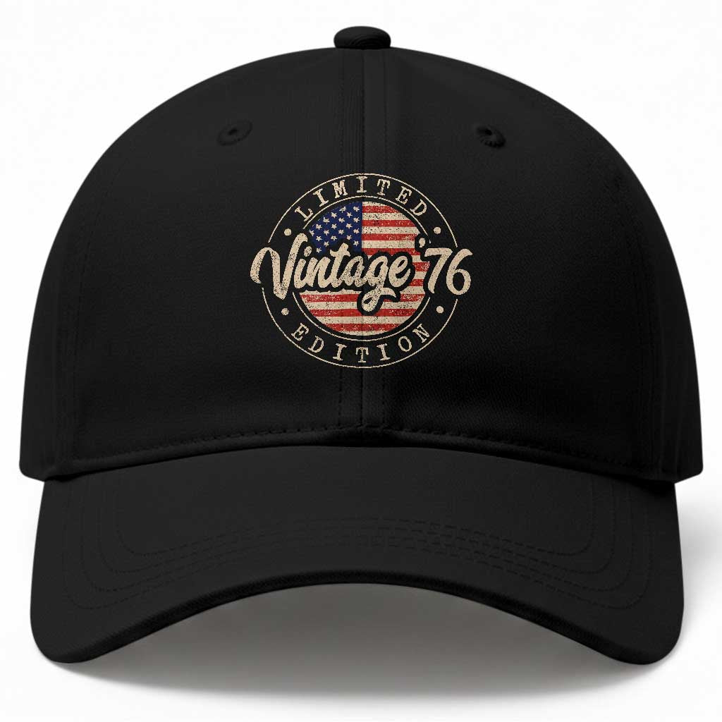 Vintage 1976 Stamp Baseball Cap Funny 50th Birthday USA Flag 50 Year Old Bday TS10 Print Your Wear