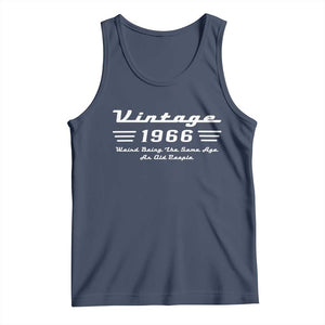 Vintage 60th Birthday Tank Top 60yr 1966 Weird Being The Same Age As Old People TS10 Navy Print Your Wear