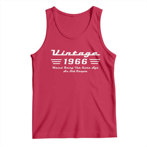 Vintage 60th Birthday Tank Top 60yr 1966 Weird Being The Same Age As Old People TS10 Red Print Your Wear