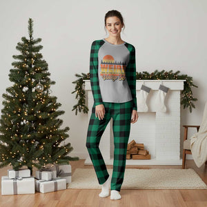 Funny 70th Birthday Plaid Pajama Set Retro 1956 Weird Being The Same Age As Old People TS10 Green Plaid Print Your Wear