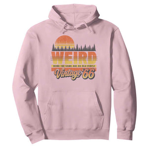 Funny 60th Birthday Hoodie Retro 1966 Weird Being The Same Age As Old People TS10 Light Pink Print Your Wear