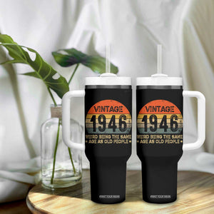 80th Birthday Tumbler With Handle Retro 1946 Weird Being The Same Age As Old People TS10 Print Your Wear