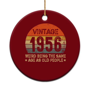 70th Birthday Ceramic Ornament Retro 1956 Weird Being The Same Age As Old People TS10 1pc Red Print Your Wear