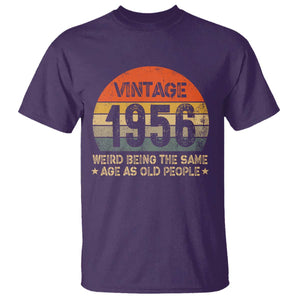 70th Birthday T Shirt Retro 1956 Weird Being The Same Age As Old People TS10 Purple Print Your Wear