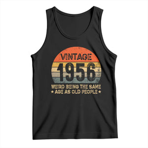70th Birthday Tank Top Retro 1956 Weird Being The Same Age As Old People TS10 Black Print Your Wear