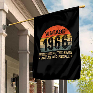 60th Birthday Garden Flag Retro 1966 Weird Being The Same Age As Old People TS10 Print Your Wear