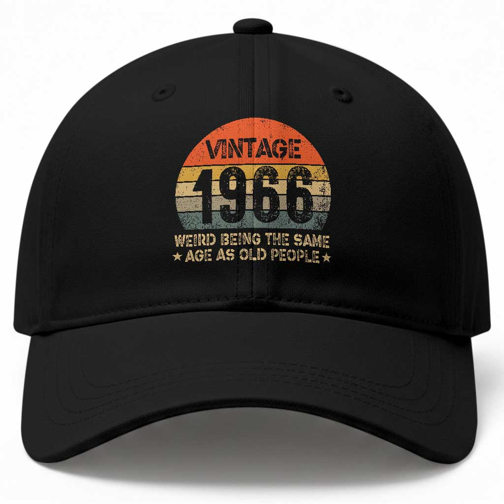60th Birthday Baseball Cap Retro 1966 Weird Being The Same Age As Old People TS10 Print Your Wear