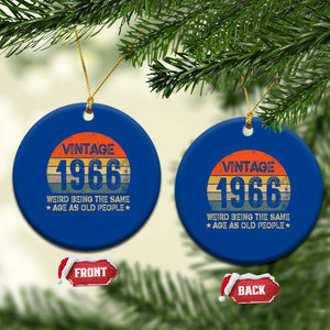 60th Birthday Ceramic Ornament Retro 1966 Weird Being The Same Age As Old People TS10 1pc Blue Print Your Wear