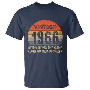 60th Birthday T Shirt Retro 1966 Weird Being The Same Age As Old People TS10 Navy Print Your Wear