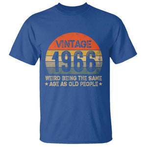 60th Birthday T Shirt Retro 1966 Weird Being The Same Age As Old People TS10 Royal Blue Print Your Wear