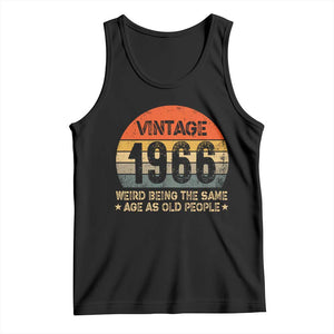 60th Birthday Tank Top Retro 1966 Weird Being The Same Age As Old People TS10 Black Print Your Wear