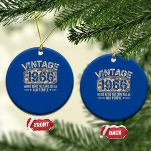 60th Birthday Gift For Men Ceramic Ornament Retro Camo 1966 Weird Being The Same Age As Old People TS10 1pc Blue Print Your Wear