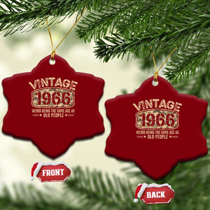 60th Birthday Gift For Men Ceramic Ornament Retro Camo 1966 Weird Being The Same Age As Old People TS10 Print Your Wear