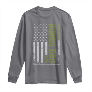 Best Effin Bonus Dad Ever Long Sleeve Shirt Vintage Step Dad American Flag TS10 Charcoal Print Your Wear