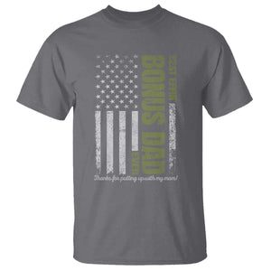 Best Effin Bonus Dad Ever T Shirt Vintage Step Dad American Flag TS10 Charcoal Print Your Wear